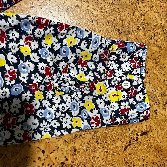 Lauren Ralph Lauren Floral 100% Cotton 3/4 Sleeve Button Down Shirt Sz L - Picture 9 of 9